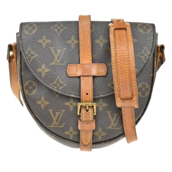 LOUIS VUITTON Chantilly PM Shoulder Bag Monogram Leather Brown - Picture 1 of 16